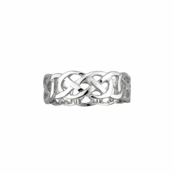 14k White Gold Celtic All Round Band Discontinued