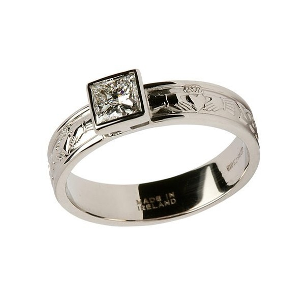 Fado Jewelry Claddagh Diamond Band Jewelry Rings at Irish on