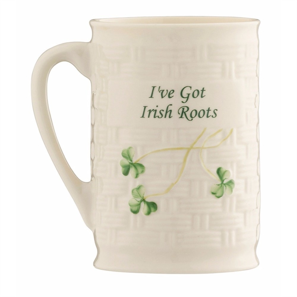 Belleek China I've Got Irish Roots Mug Gifts For Home Tableware at