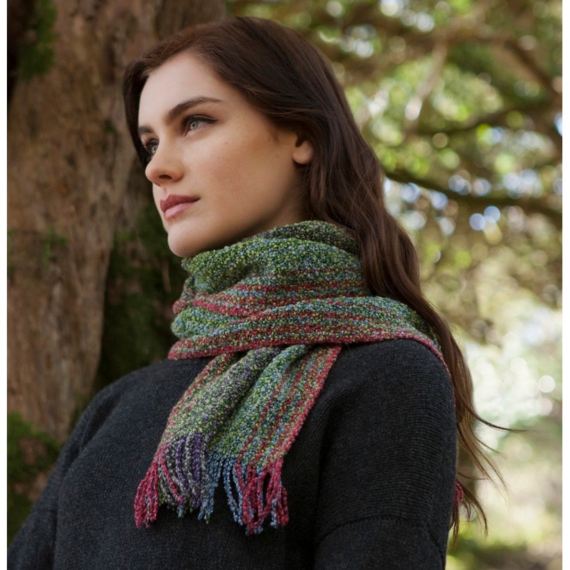 Irish Heather Stone Red Skellig Scarf