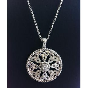 Trinity Knot CZ Pendant