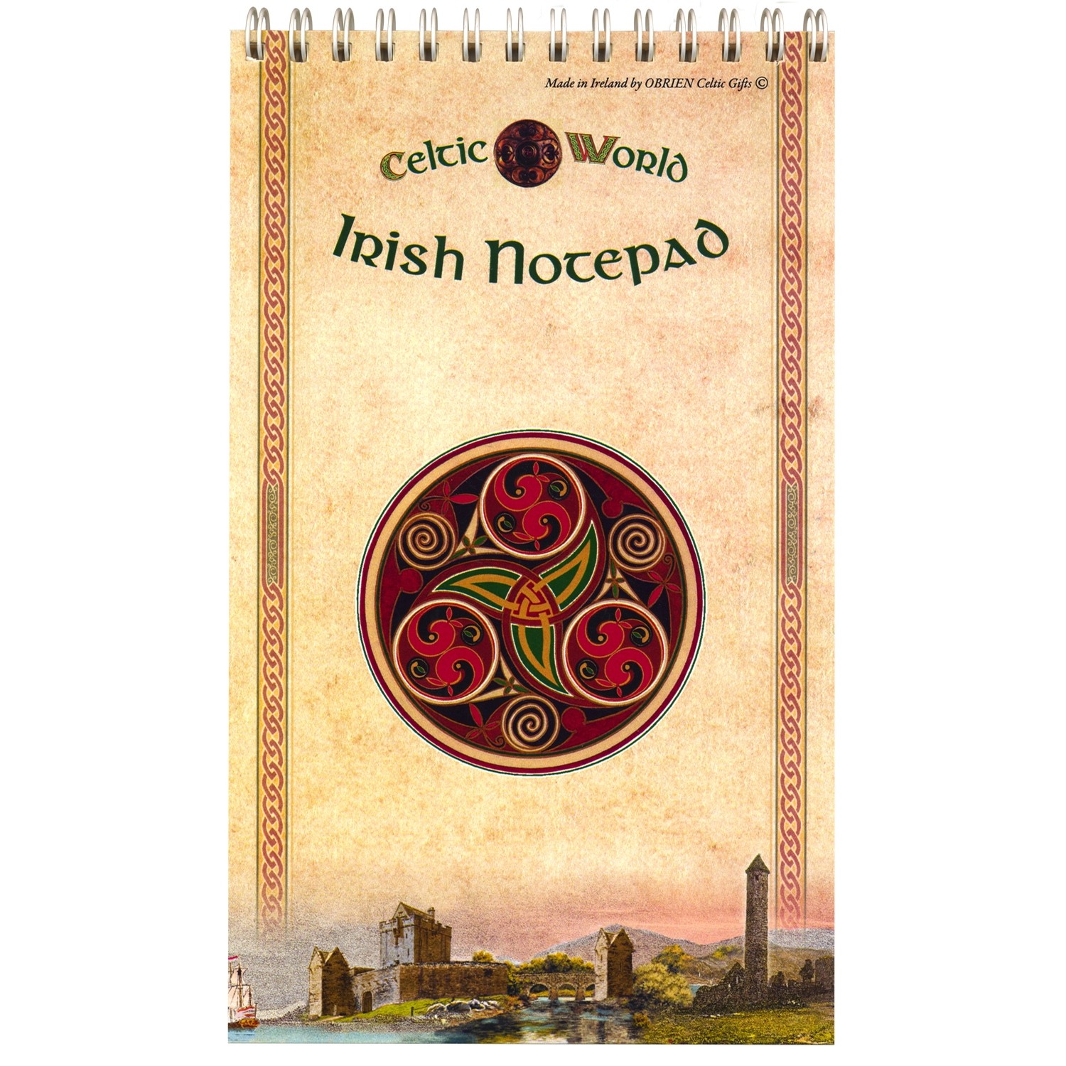 Irish Celtic Flip-over Wire bound Notepad