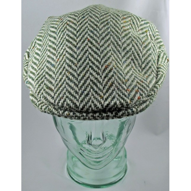 Fern Green Herringbone Vintage Cap