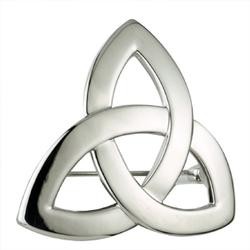 Solvar Jewelry Rhodium Trinity Knot Jewelry Brooches Pins at Irish on Grand