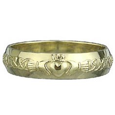 Yellow Gold Claddagh Band Discontinued