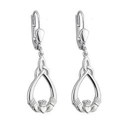 Solvar Jewelry Claddagh Trinity Drop Earrings Fish Hook