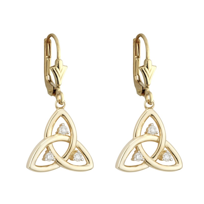 Trinity Knot Earrings with Cubic Zirconia