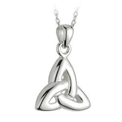 Solvar Jewelry Sterling Silver Double Sided Trinity Knot Pendant