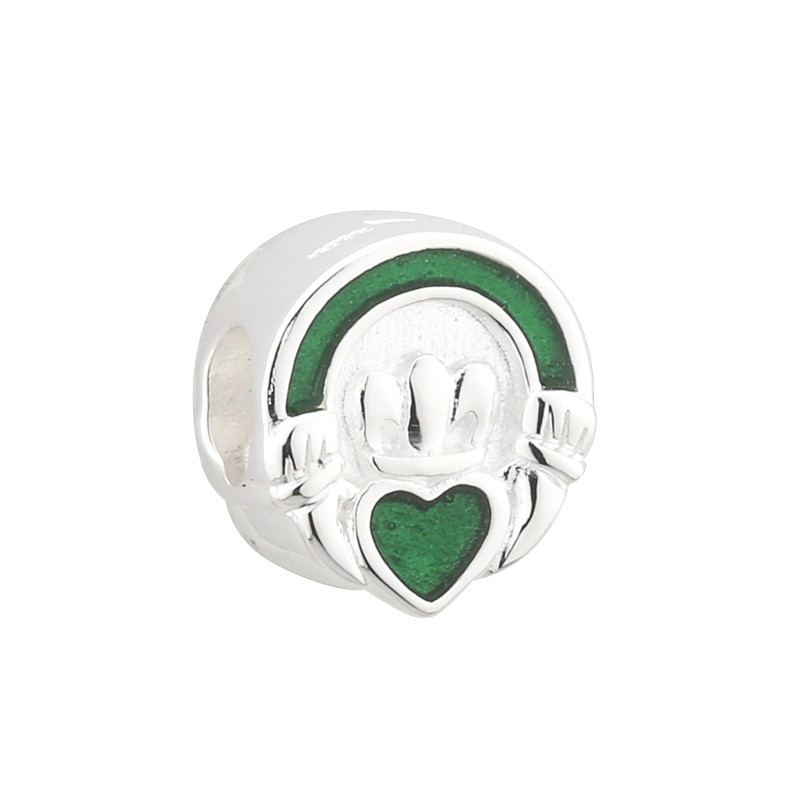 Claddagh Green Bead
