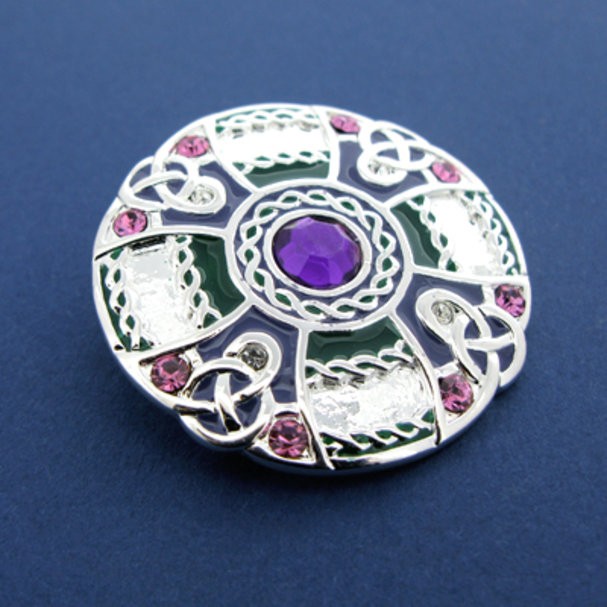 Amethyst Dublin Shield Brooch Jewelry Brooches Pins at Irish on Grand