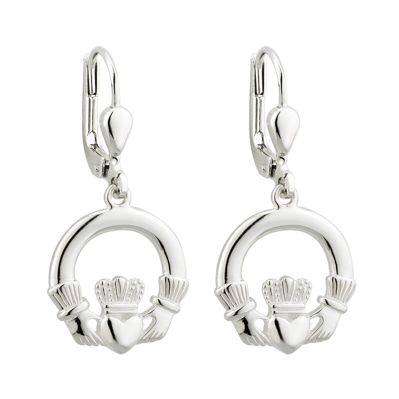 Solvar Jewelry Silver Claddagh Earrings