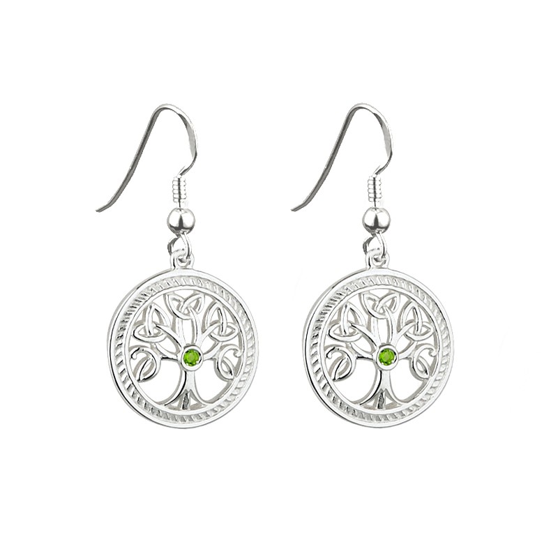 Solvar Jewelry Silver Tree of Life Earrings