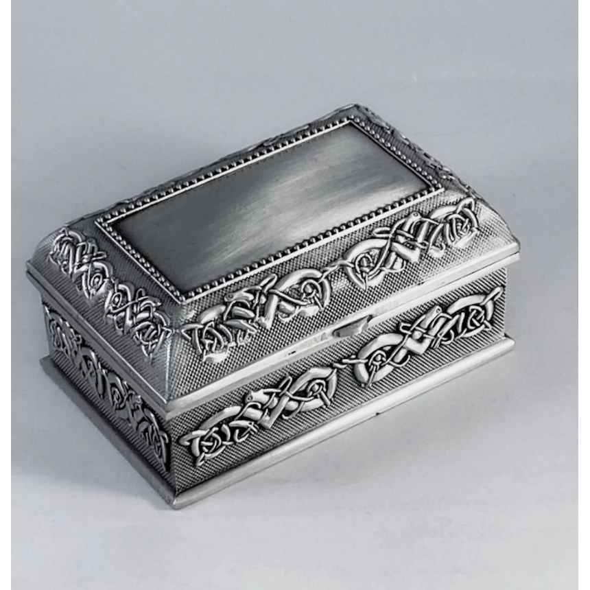 Mullingar Pewter Celtic Pewter Jewelry Box (Small) Gifts at Irish on Grand