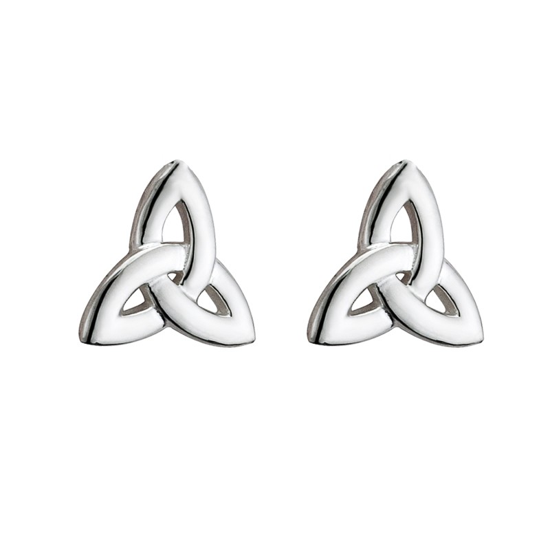 Solvar Jewelry Sterling Silver Trinity Knot Studs