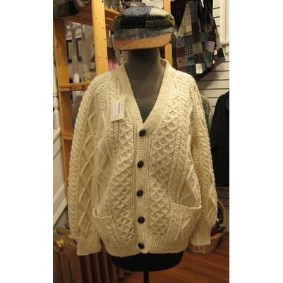 Aran V Neck Cardigan