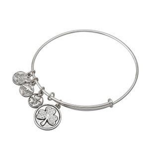 Shamrock Charm Bangle with Jewels