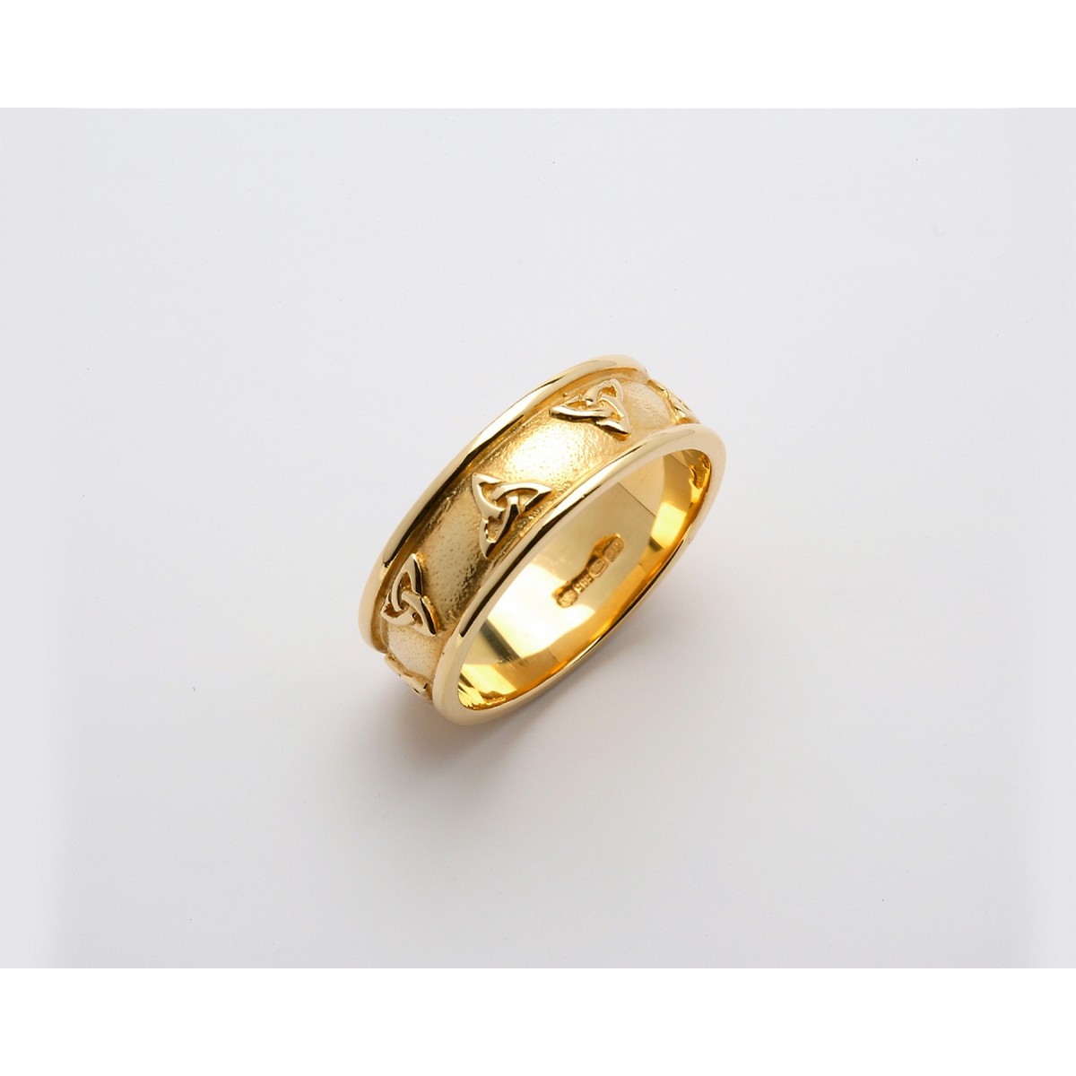 14K Claddagh and Trinity Wedding Band