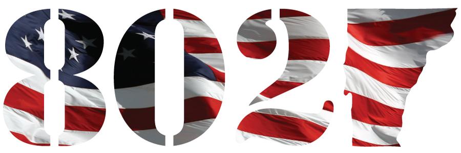 802 802 Classic Sticker (American Flag) (XL) Stickers at University ...