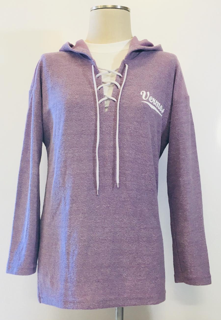 TeeMax VT Text Tail Missy Terry Hood (Light Purple) Sweatshirts at ...