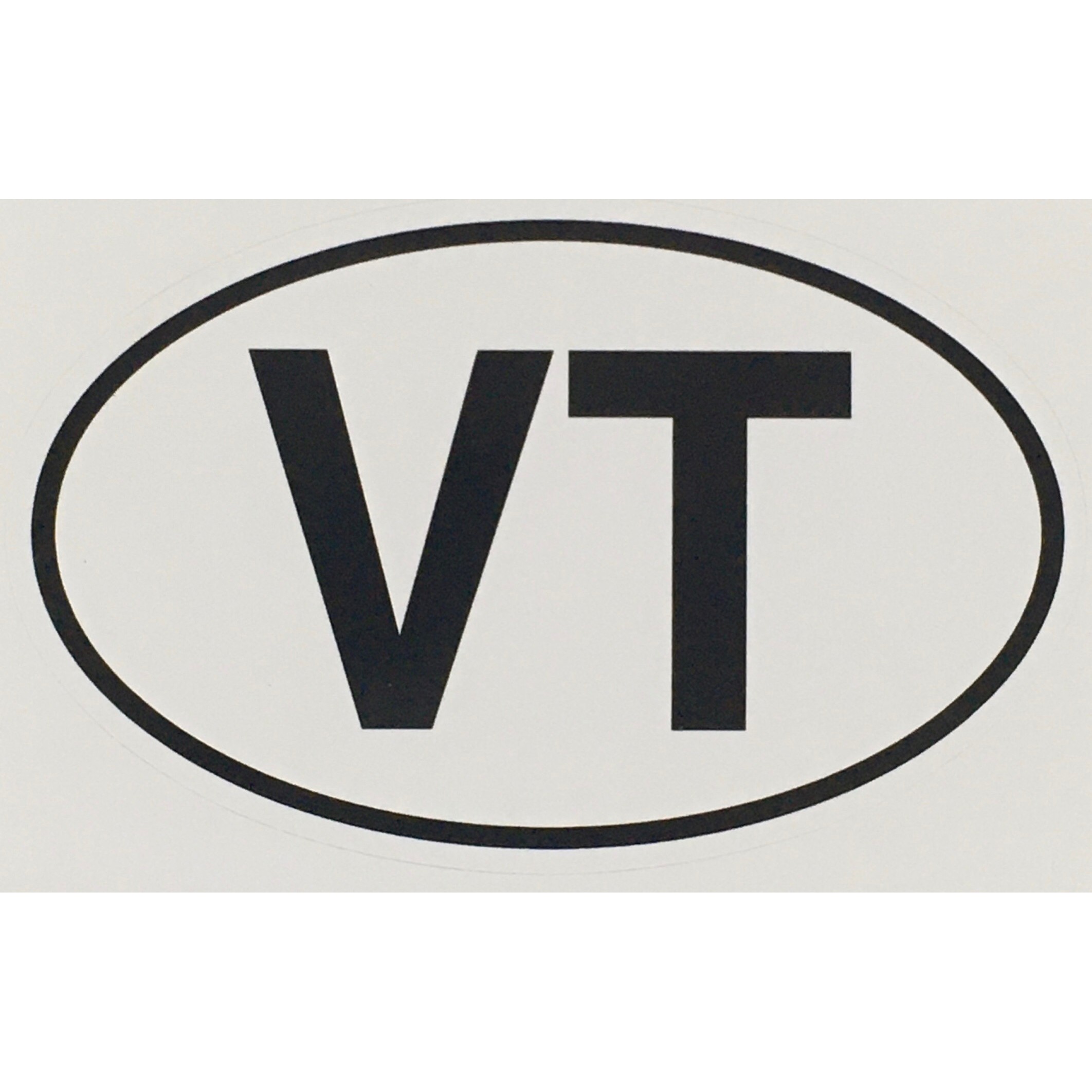 VT Sticker Euro Oval VT (White)