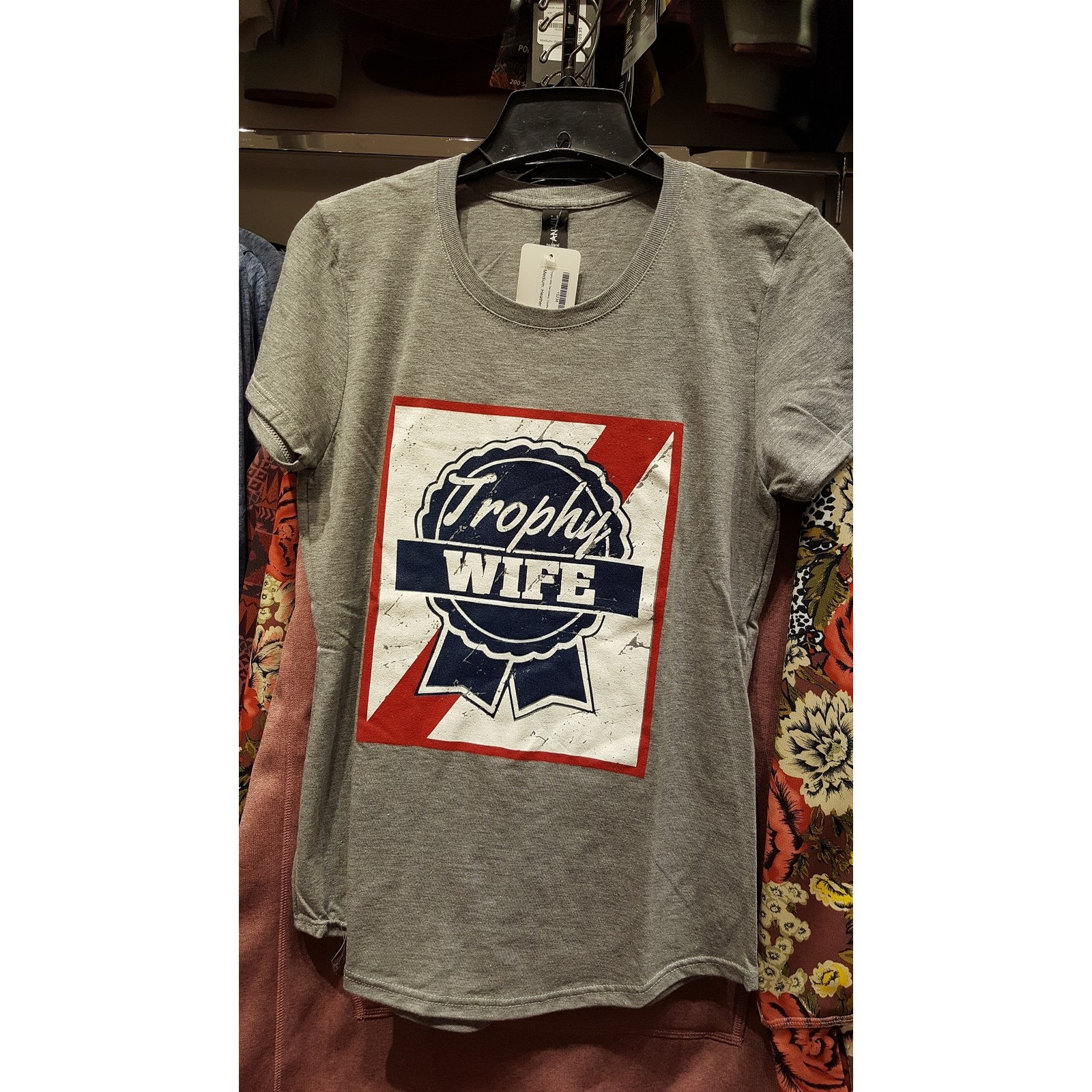 Trophy Wife Tee (ladies) (Heather Graphite)