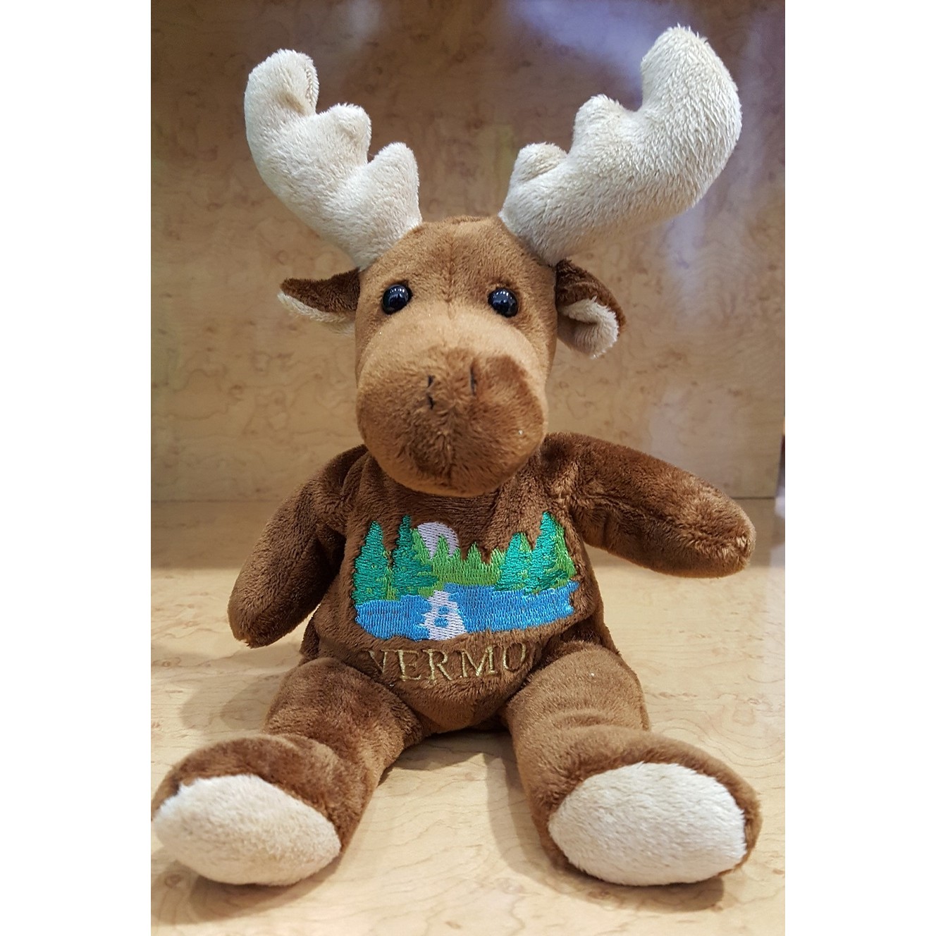 VT Moonlight Moose Stuffed Animal (Lake Scene)