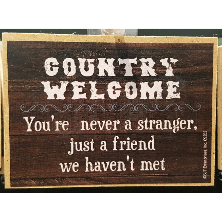 Wood Magnet (Country Welcome)
