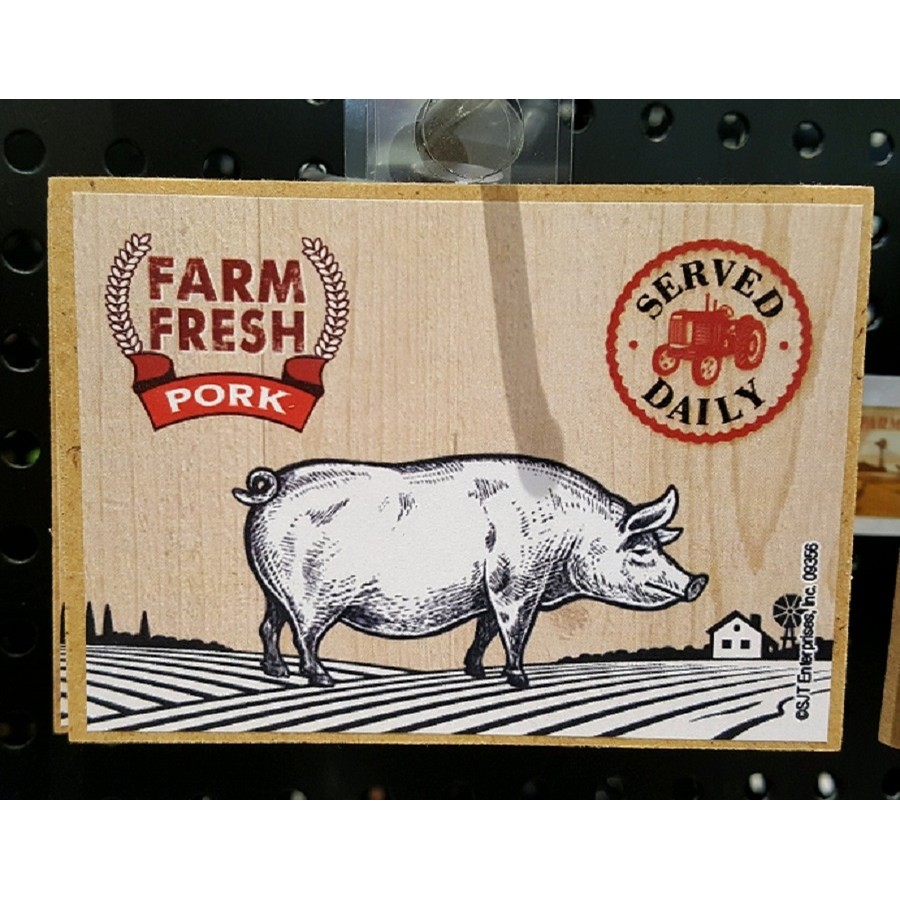 Wood Magnet (Farm Fresh Pork)