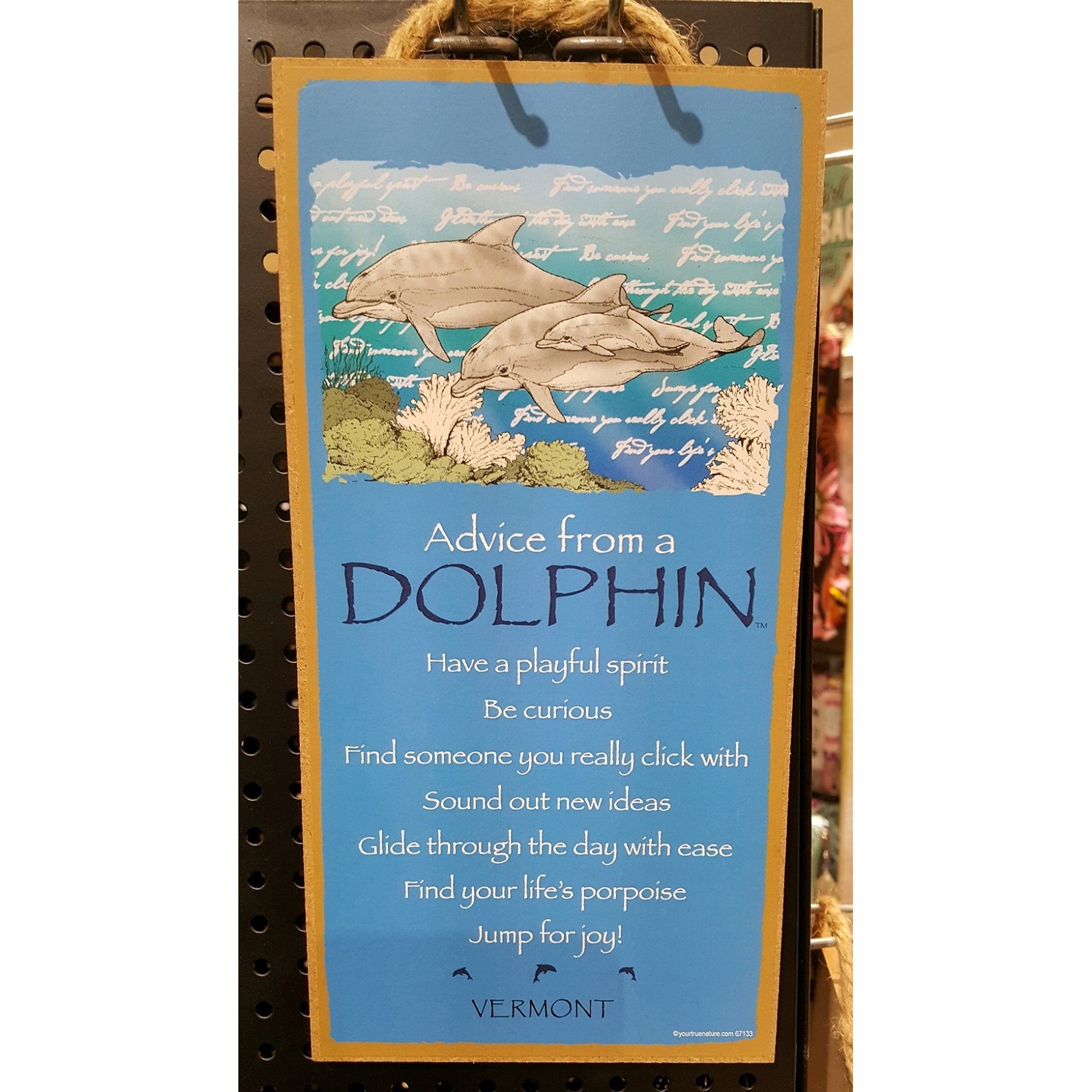 Advice From Nature Sign (Dolphin)