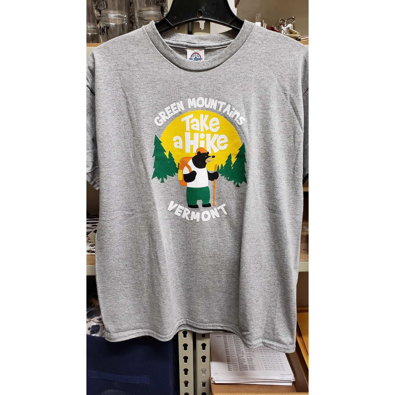VT Take a Hike Green Mountains Tee (kids) (Athletic Heather)