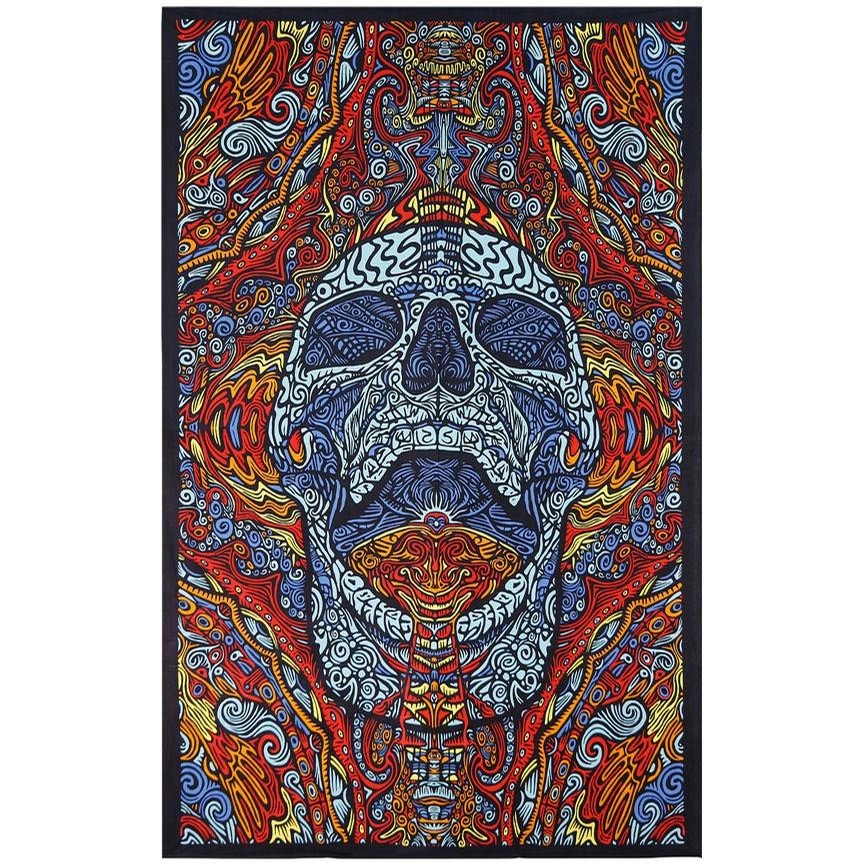 3D Mindful Skull Tapestry