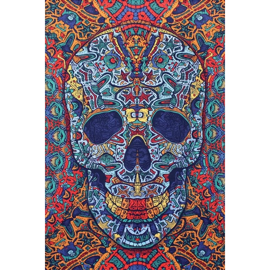 3D Skull Tapestry