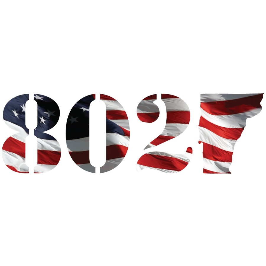 802 802 Classic Sticker Mini (American Flag)