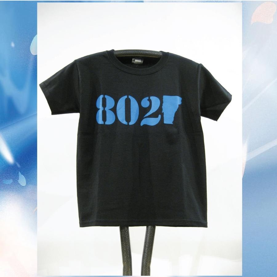 802 Classic Tee (youth) (Black/Blue)