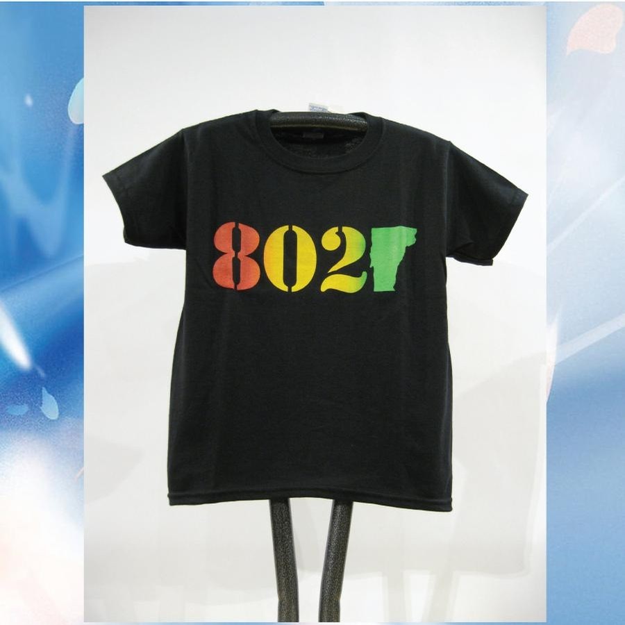 802 Classic Tee (kids) (Black/Rasta)