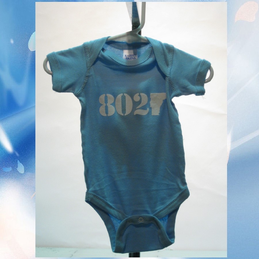 802 Classic Onesie (Cow) (Light Blue/White)