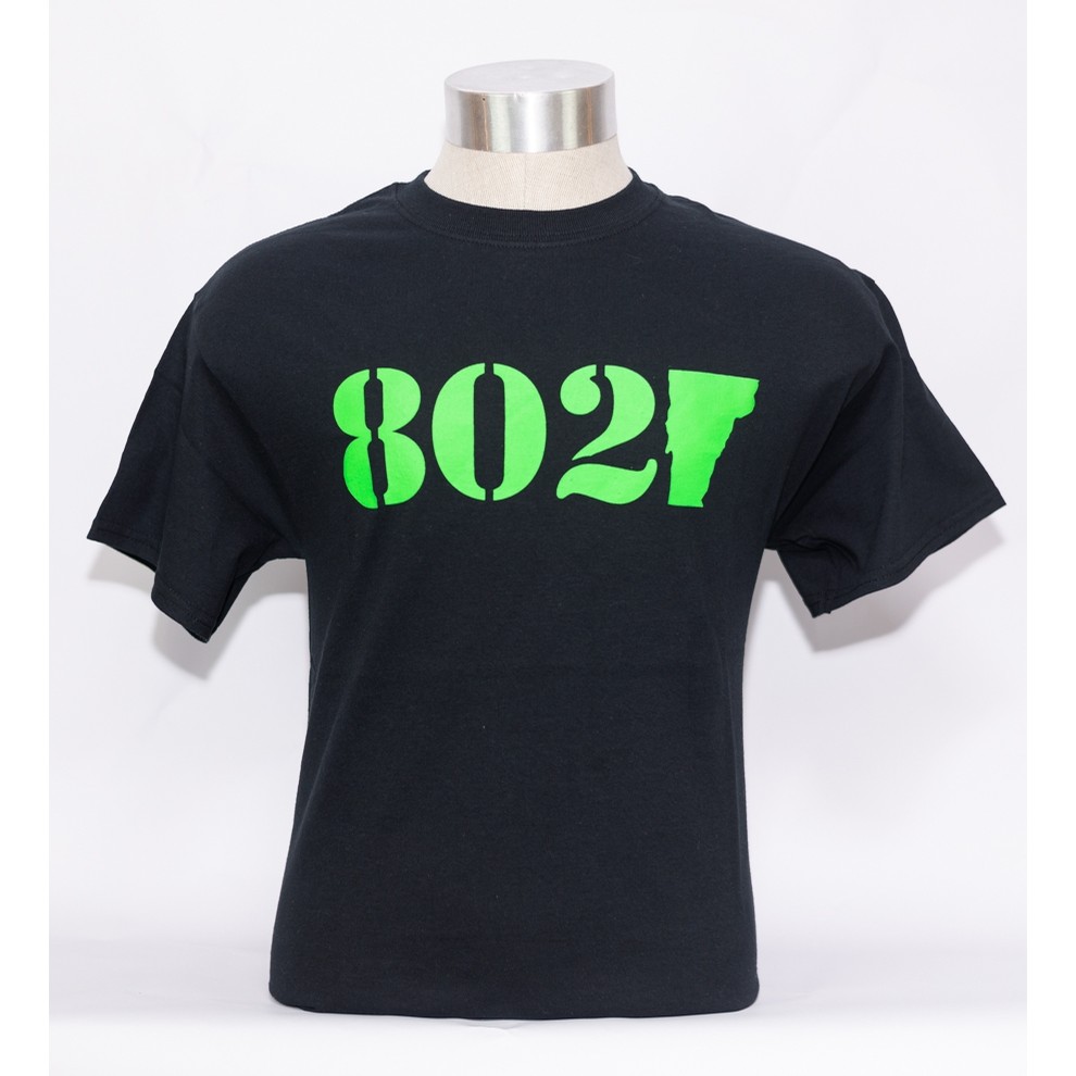 802 Classic Tee (Black/Neon Green)