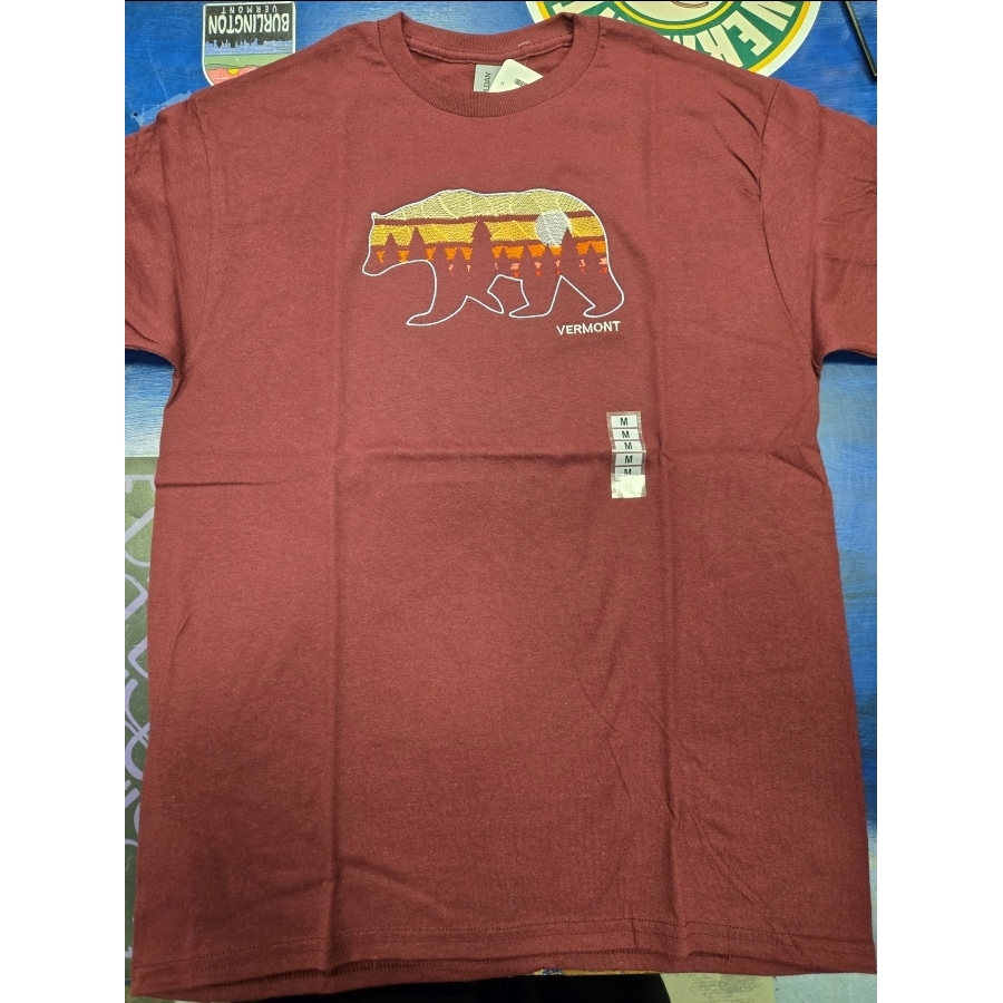 Inside Out Bear Emb Tee (Maroon)