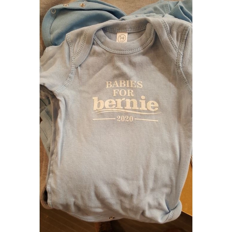 Babies For Bernie 2020 onesie (Light Blue)