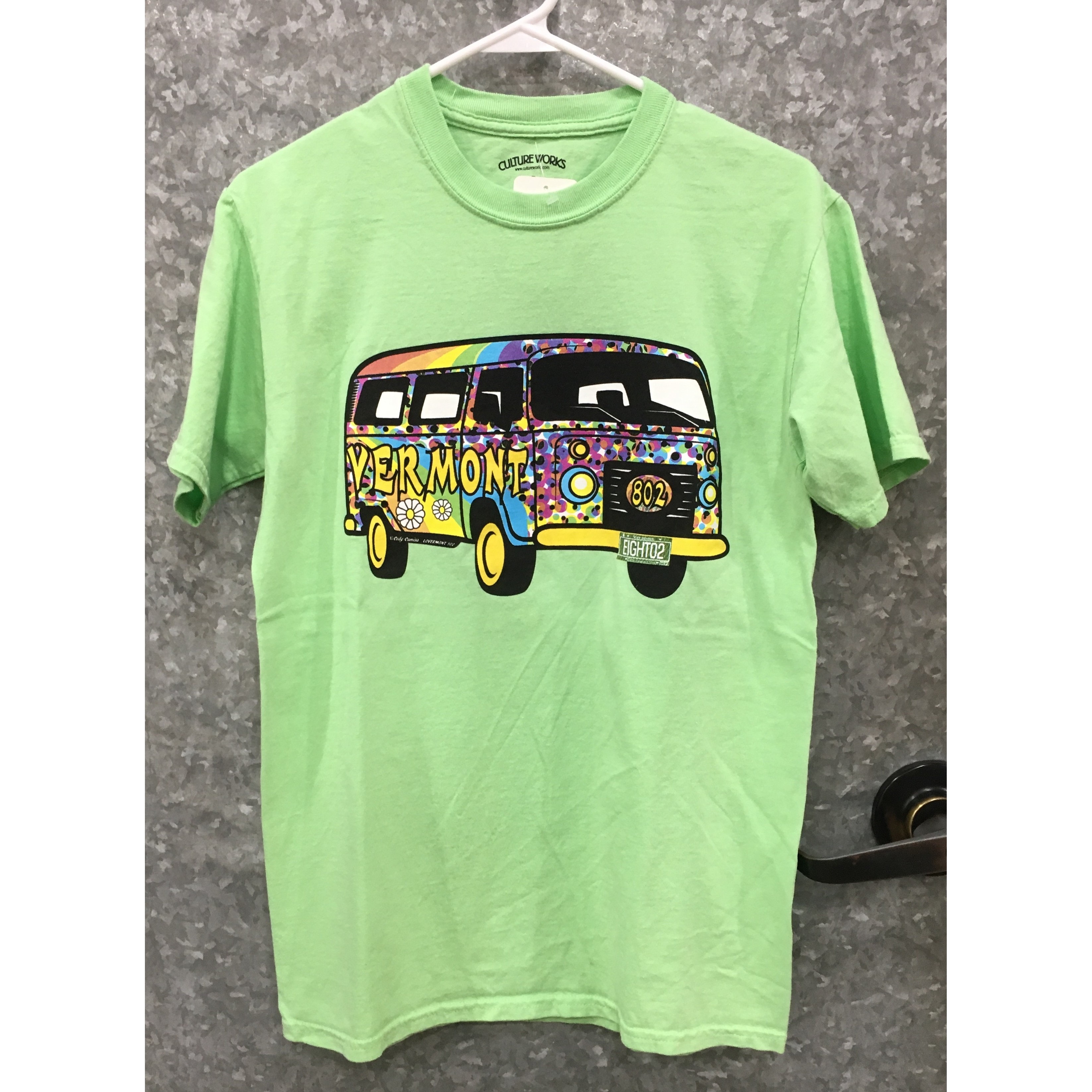 Hippie Bus Tee (Parrot Green)