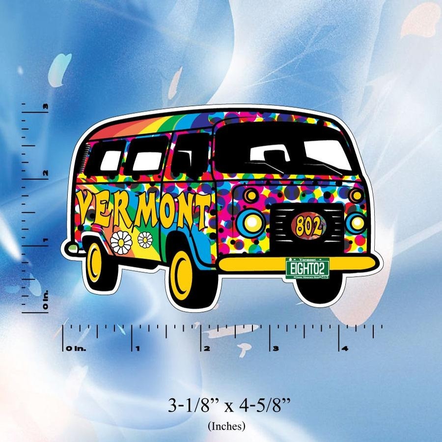Lovermont VT Hippie Bus sticker