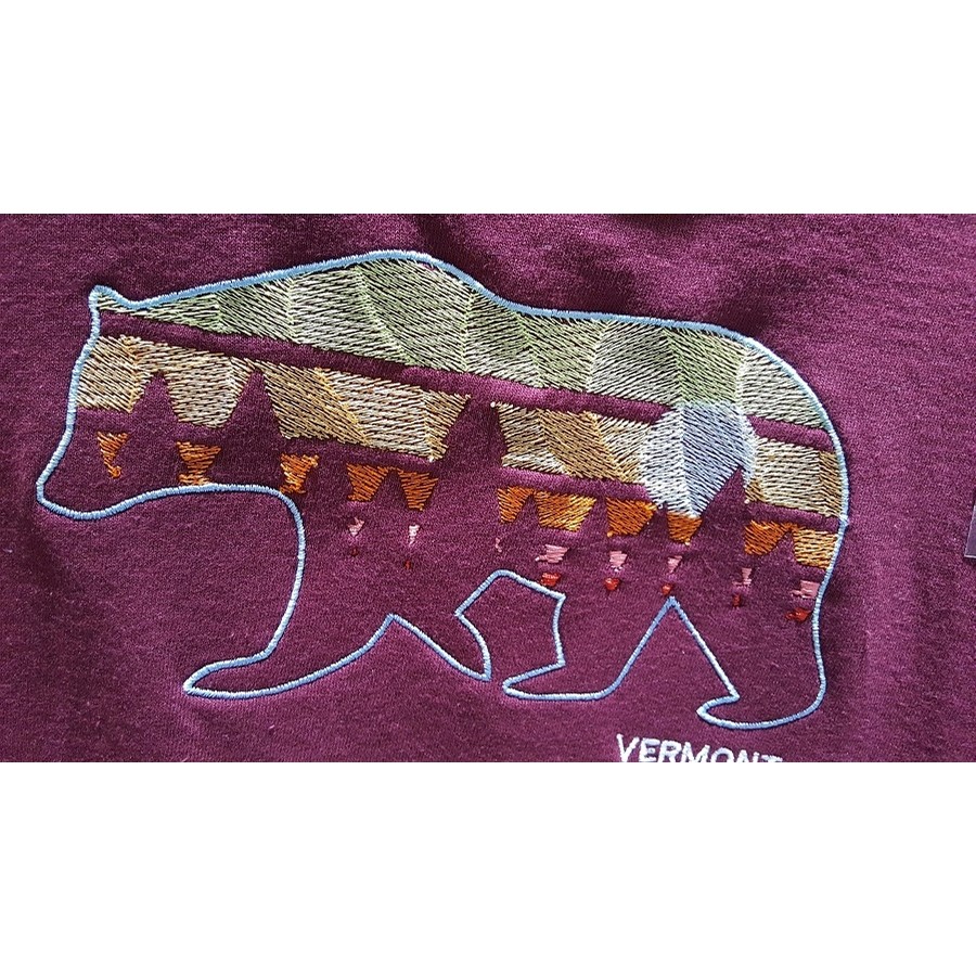 Inside Out Bear Emb Tee (Maroon)