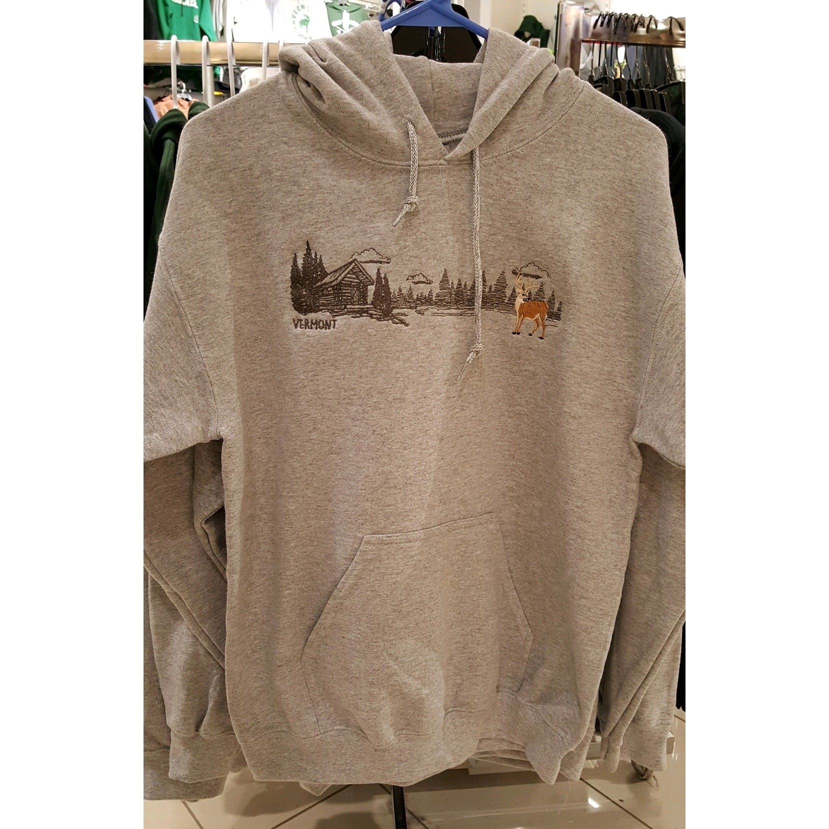 Real Tone Deer Emb Hood (Sports Grey)