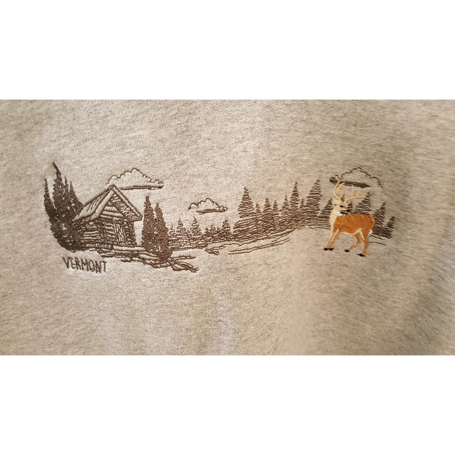 Real Tone Deer Emb Hood (Sports Grey)