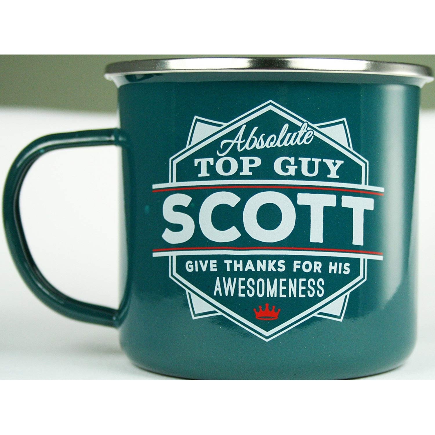 Top Guy Enamel Mugs (Scott)