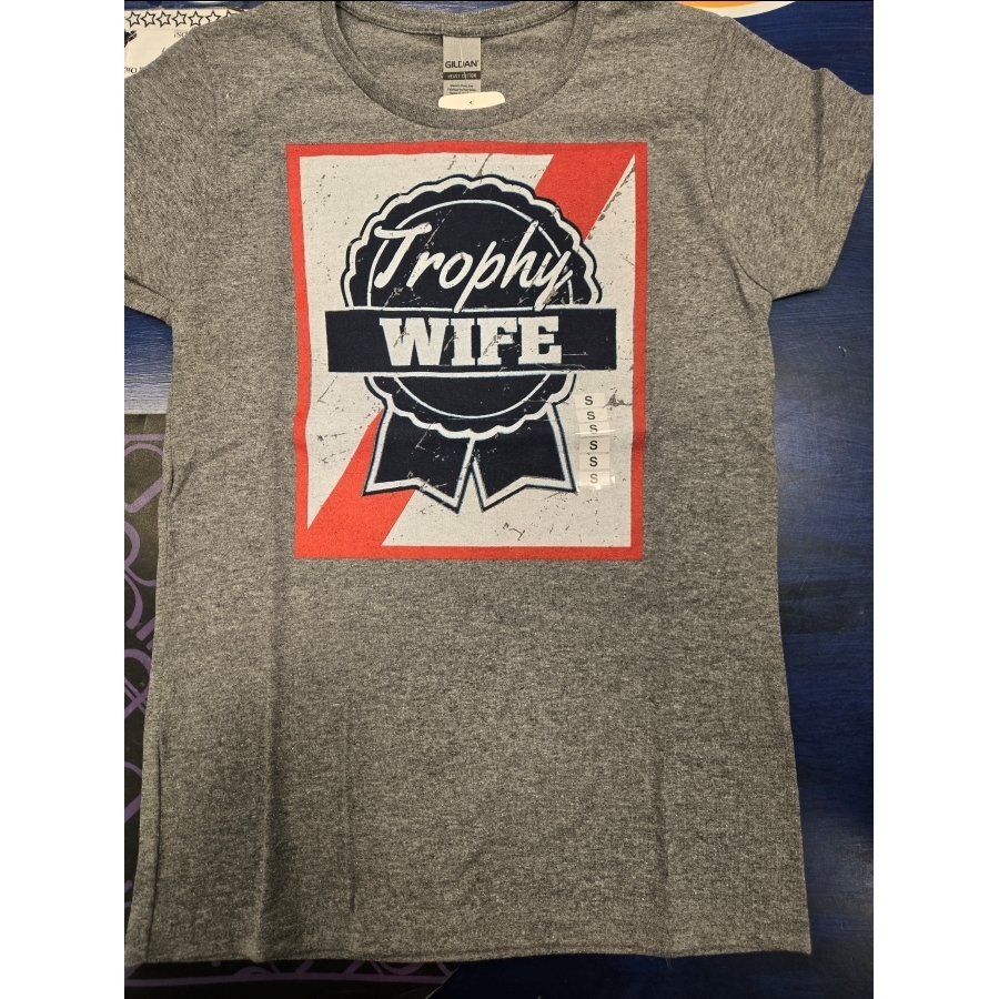 Trophy Wife Tee (ladies) (Heather Graphite)