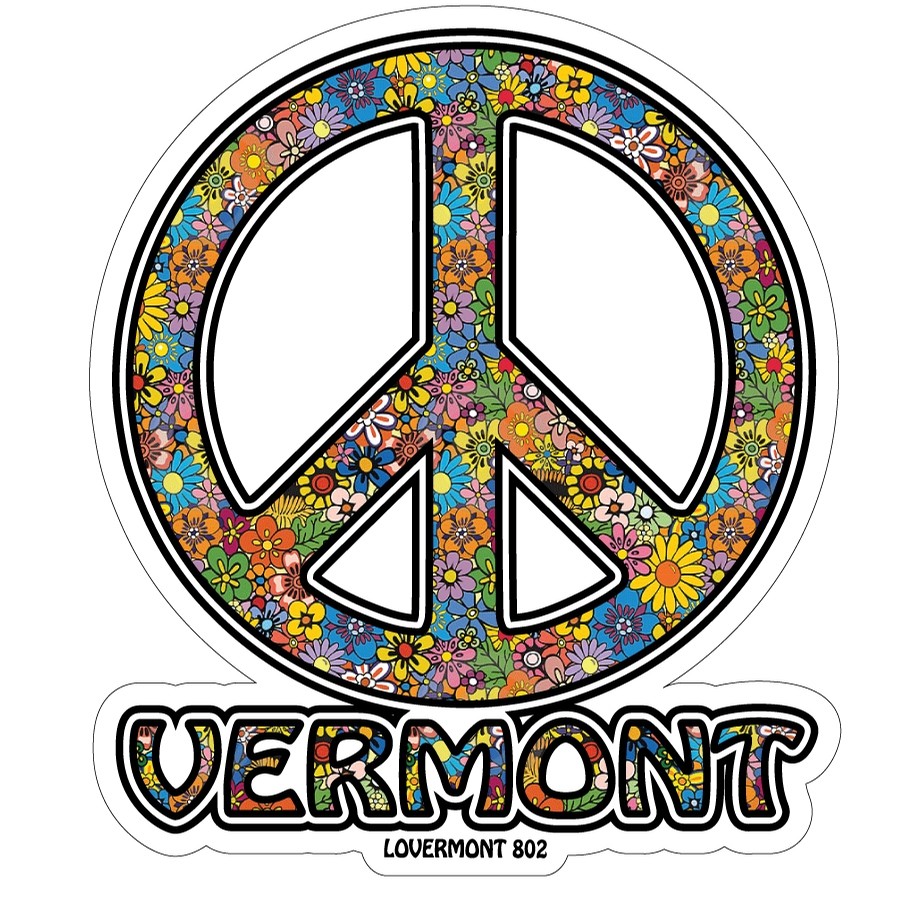 Lovermont VT Peace Sticker (Flower Power)