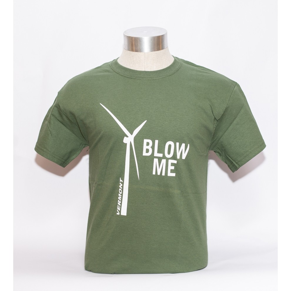 Blow Me Tee (Military Green/White)