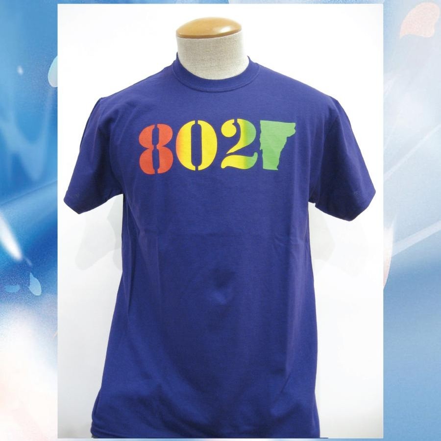 802 Classic tee (Purple/Rasta)