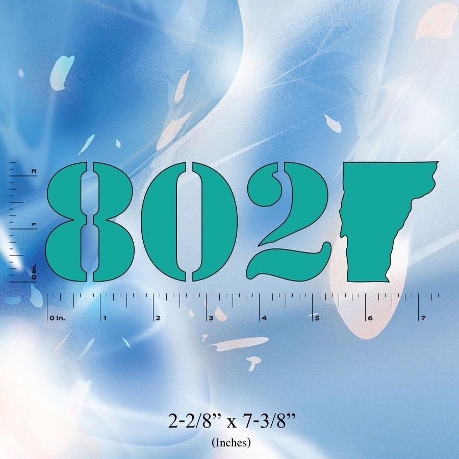 802 802 Classic Sticker (Teal)